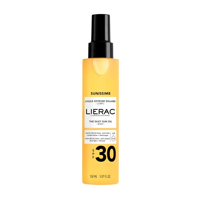 LIERAC - Sunissime The Silky Sun Body Oil, Το Μεταξένιο Αντηλιακό Λάδι Σώματος SPF30 150ml
