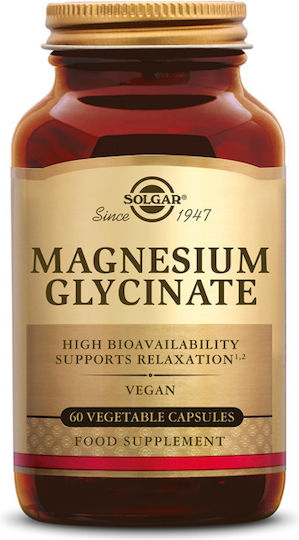 SOLGAR - Magnesium Glycinate - Συμπλήρωμα Διατροφής με Διγλυκινικό Μαγνήσιο 60caps