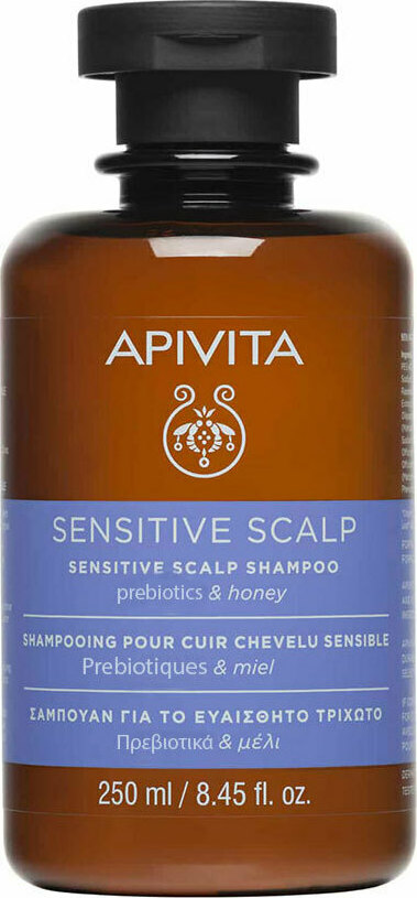 APIVITA - Sensitive Scalp Shampoo Σαμπουάν για το Ευαίσθητο Τριχωτό με Πρεβιοτικά & Μέλι 250ml.