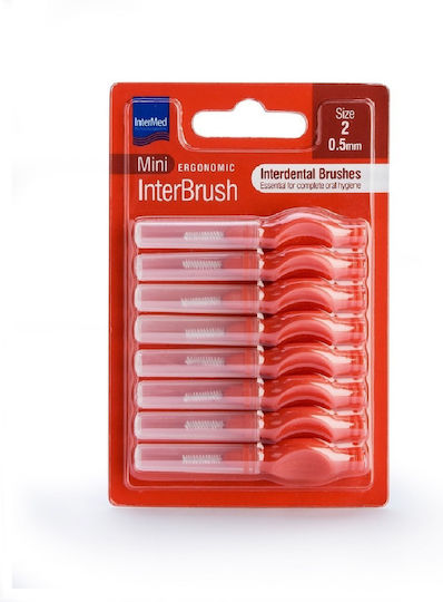 INTERMED - Ergonomic InterBrush Size 2 Μεσοδόντια Βουρτσάκια 0.5mm 8τμχ