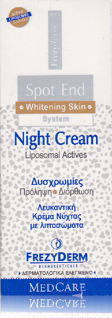 FREZYDERM - Spot End Night Cream Λευκαντική Κρέμα Νυκτός 50ml