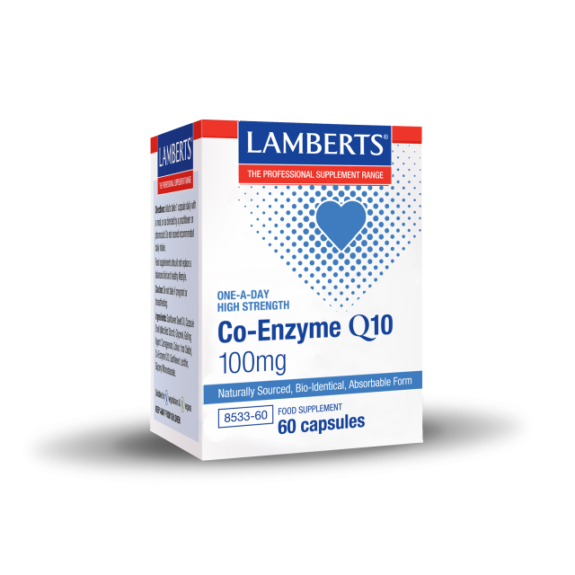 LAMBERTS - Co-Enzyme Q10  - Συμπλήρωμα Διατροφής με Συνένζυμο Q10 100mg, 60caps