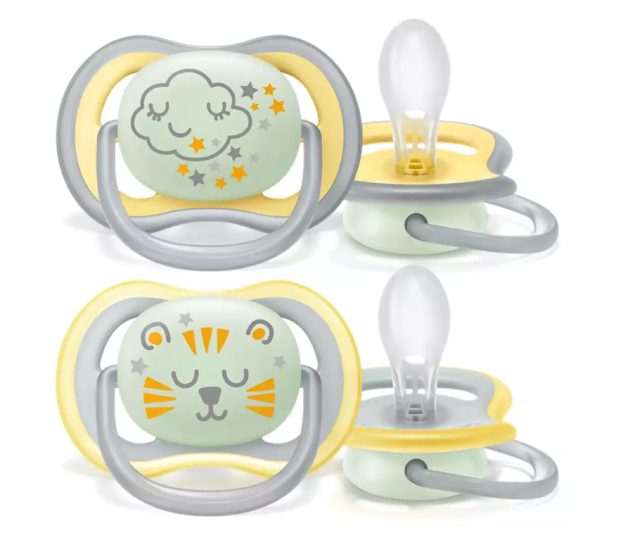 AVENT - Ultra Air Nighttime Ορθοδοντικές Πιπίλες Σιλικόνης 18m+ SCF376/01 2τμχ