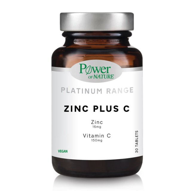 POWER HEALTH - Platinum Range Zinc Plus C Συμπλήρωμα Για Την Ενίσχυση Του Ανοσοποιητικού 30 Δισκία