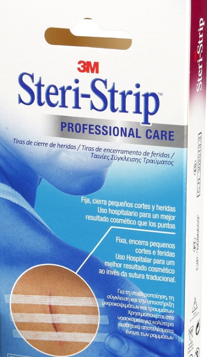 3M - Steri Strip Αυτοκόλλητες Ταινίες Σύγκλεισης Τραυμάτων 1 Φακελάκι με 10 Αυτοκόλλητες Ταινίες  6mmX100mm