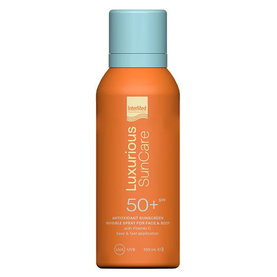 INTERMED - Luxurious SunCare Antioxidant Sunscreen Invisible Spray Face & Body SPF50+ Αντηλιακό Spray για Πρόσωπο-Σώμα 100ml