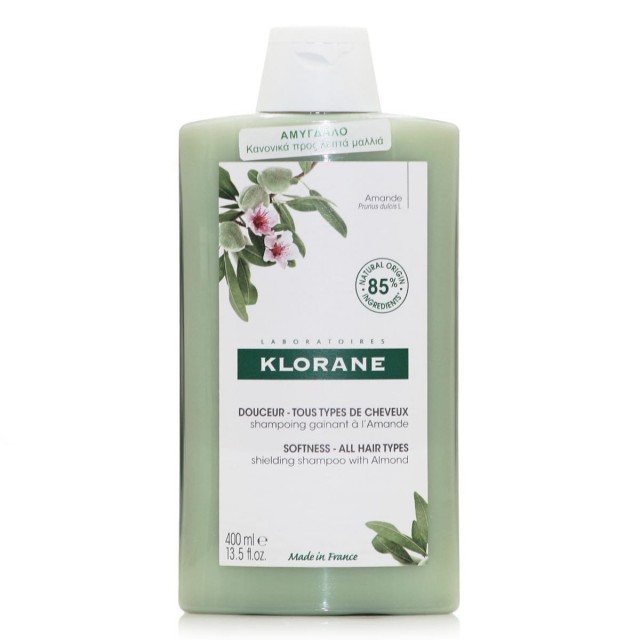 KLORANE - Shielding Shampoo With Almond Σαμπουάν Με Έλαιο Αμυγδάλου Για Κανονικά Προς Λεπτά Μαλλιά 400ml
