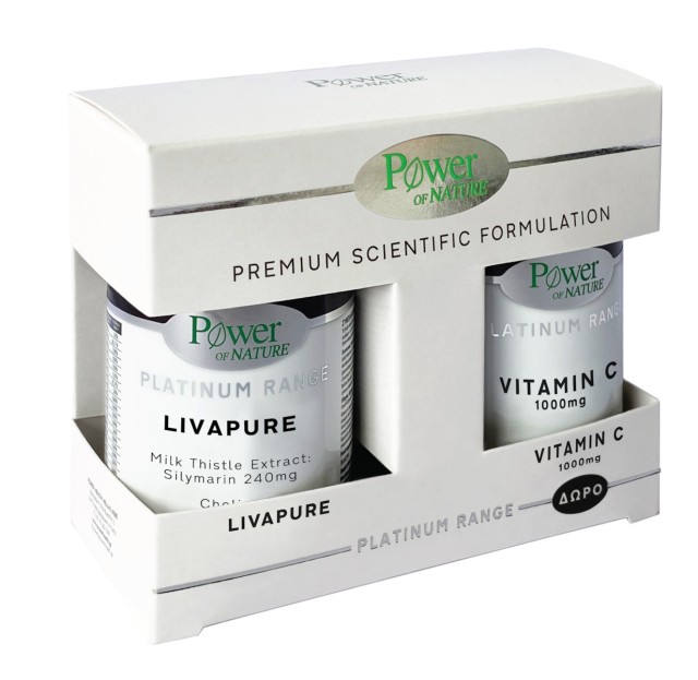 POWER HEALTH - Platinum Range Livapure 30tabs & Δώρο Platinum Range Vitamin C 1000mg 20tabs