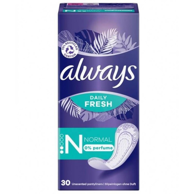 ALWAYS - Daily Fresh Normal Σερβιετάκια 30τμχ