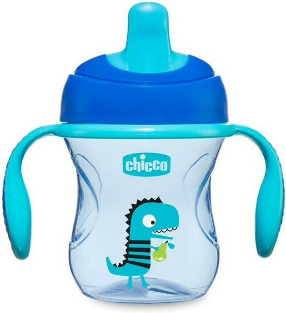 CHICCO - Training Cup Εκπαιδευτικό Κύπελλο για 6m+ με Λαβές Μπλέ - Πράσινο 200ml