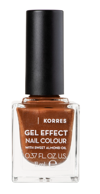 KORRES -  Gel Effect Gloss Βερνίκι Νυχιών Μακράς Διαρκείας Aegean Bronze 66 11ml