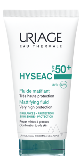 URIAGE - Hyseac Mattifying Fluid - Λεπτόρρευστη Κρέμα Προσώπου με SPF50+ για Ματ Όψη κατά των Γυαλάδων 50ml