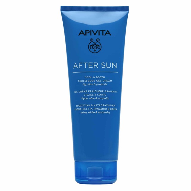 APIVITA - After Sun Cool Sooth Face Body Cream Ενυδατική Κρέμα Gel για Μετά τον Ήλιο για Πρόσωπο - Σώμα Με Σύκο, Αλόη και Πρόπολη (Travel Size) 100ml