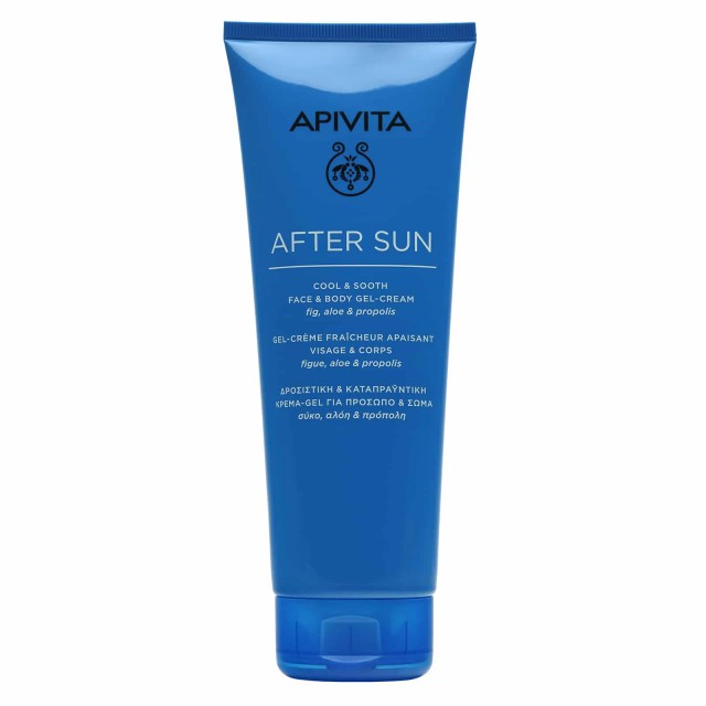 APIVITA - After Sun Cool Sooth Face Body Cream Ενυδατική Κρέμα Gel για Μετά τον Ήλιο για Πρόσωπο - Σώμα Με Σύκο, Αλόη και Πρόπολη (Travel Size) 100ml
