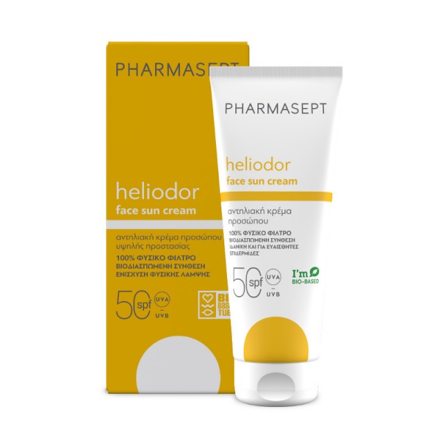 PHARMASEPT - Heliodor Face Sun Cream Spf50 Κρέμα Υψηλής Αντηλιακής Προστασίας Προσώπου & Ντεκολτέ 50ml