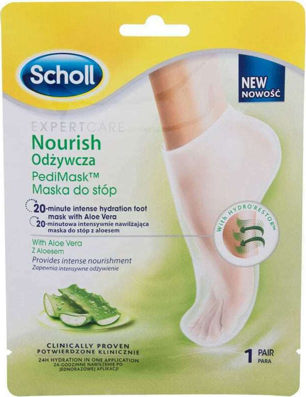 SCHOLL - PediMask Nutriente Nourish Μάσκα Ποδιών με Aloe Vera 1 ζευγάρι