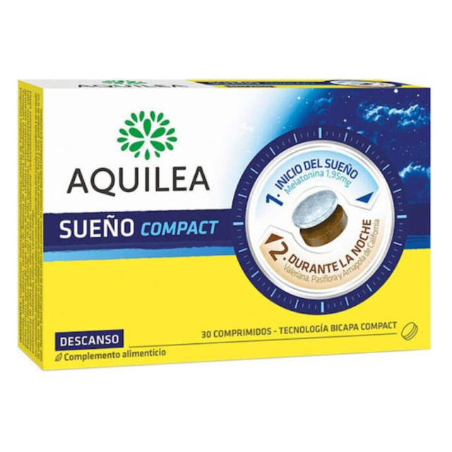 AQUILEA - Sueno Compact - Συμπλήρωμα Διατροφής για Χαλάρωση & Ύπνο 30 ταμπλέτες