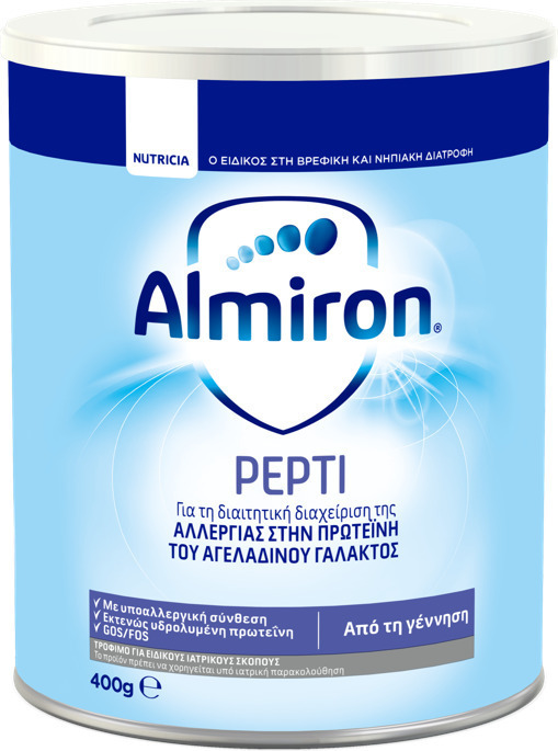 NUTRICIA - ALMIRON Pepti Γάλα για Βρέφη με Αλλεργία στην Πρωτεΐνη του Αγελαδινού Γάλακτος 400gr