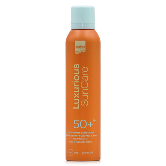 INTERMED - Luxurious SunCare Antioxidant Sunscreen Invisible Spray Face & Body SPF50+ Αντηλιακό Spray για Πρόσωπο-Σώμα 200ml
