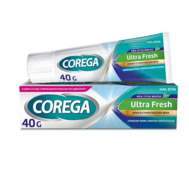 COREGA-  Ultra Fresh Στερεωτική Κρέμα για Τεχνητή Οδοντοστοιχία 40gr