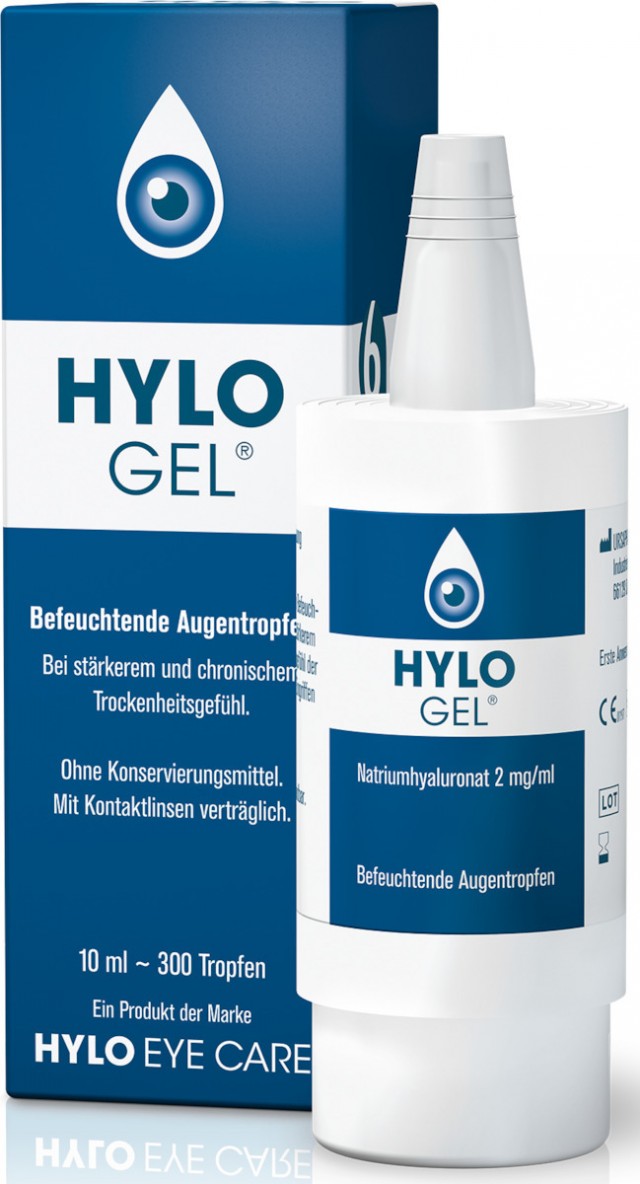 HYLO - Gel 2mg, Λιπαντικές Οφθαλμικές Σταγόνες, Υαλουρονικό Νάτριο 10ml