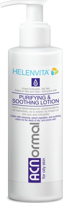HELENVITA - ACNormal Purifying & Soothing, Καθαριστική Λοσιόν Κατά Της Ακμής 200ml
