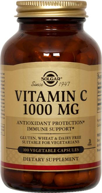 SOLGAR -  Vitamin C 1000mg 100 Φυτικές Κάψουλες