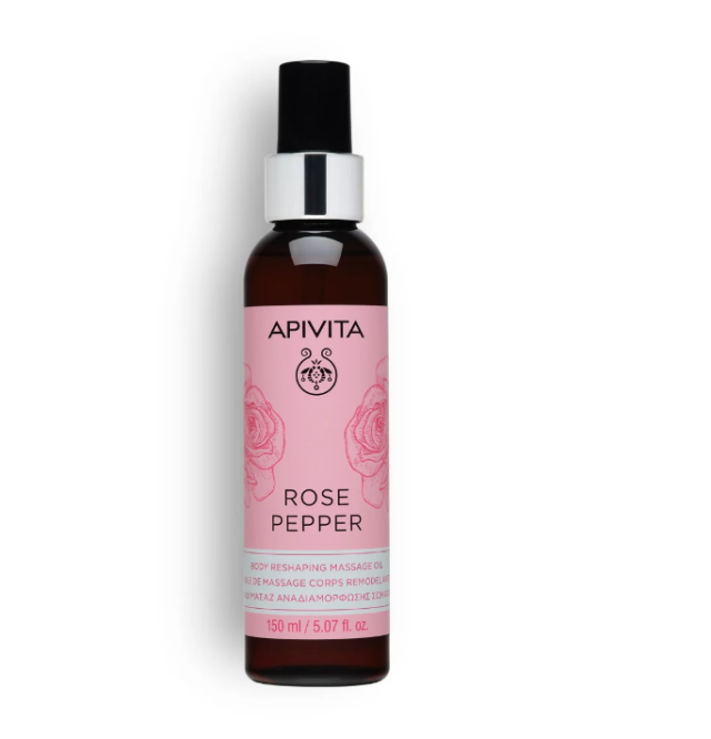 APIVITA - Rose Pepper Λάδι Μασάζ Αναδιαμόρφωσης Σώματος 150ml