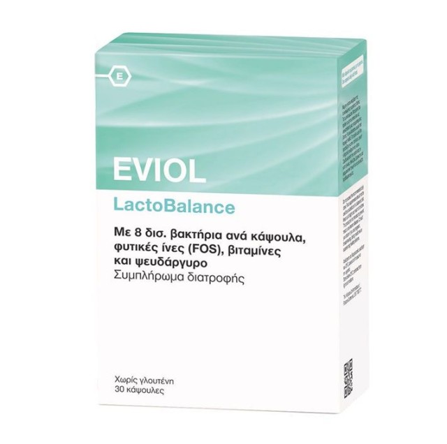EVIOL - LactoBalance - Συμπλήρωμα Διατροφής για Ισορροπημένη Εντερική Χλωρίδα 30caps