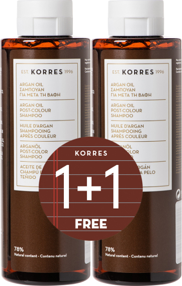 KORRES - Promo Argan Oil Σαμπουάν Για Μετά Τη Βαφή 2x250ml