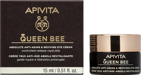 APIVITA - Queen Bee Κρέμα Ματιών Απόλυτης Αντιγήρανσης & Αναζωογόνησης Με Βασιλικό Πολτό Ελεγχόμενης Αποδέσμευσης 15ml