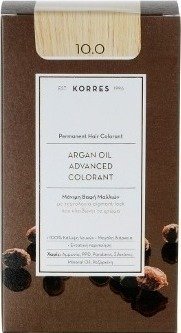 KORRES - Argan Oil Advanced Colorant Βαφή Μαλλιών 10.0 Ξανθό Πλατίνας 50ml