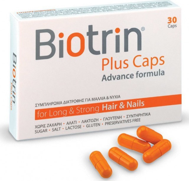 HYDROVIT - Biotrin Plus Caps Συμπλήρωμα Διατροφής για την Καλή Υγεία των Μαλλιών & των Νυχιών, 30 caps