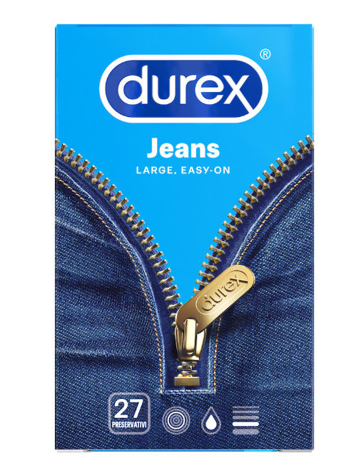 DUREX -  Jeans Large Easy On Ευκολοφόρετα Προφυλακτικά 27τμχ