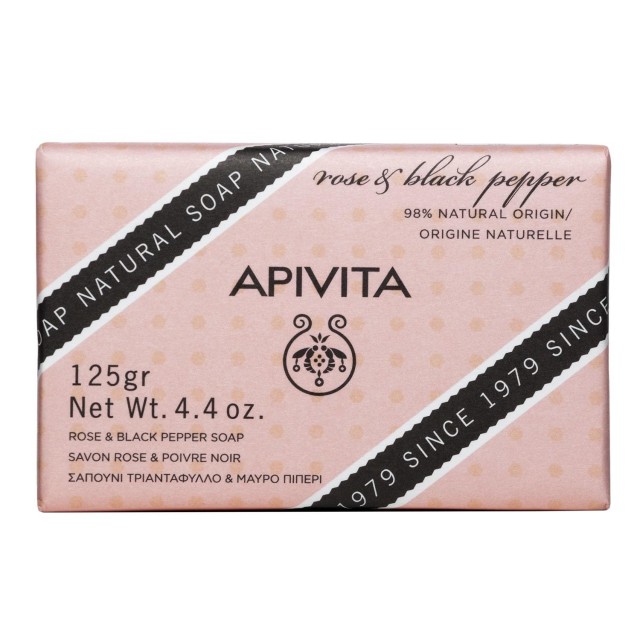 APIVITA - Rose Pepper Φυσικό Σαπούνι Με Τριαντάφυλλο & Μαύρο Πιπέρι 125gr