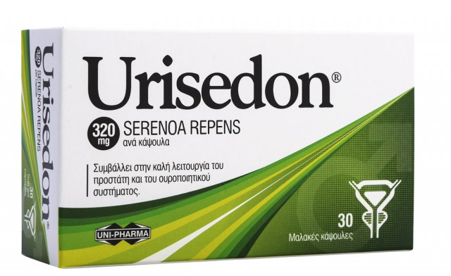 UNI-PHARMA - Urisedon 320mg - Συμπλήρωμα Διατροφής για την Καλή Λειτουργία του Ουροποιητικού Συστήματος 30 κάψουλες