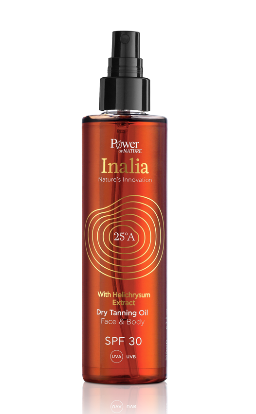 POWER HEALTH - Inalia Dry Tanning Oil Ξηρό Λάδι Μαυρίσματος για Πρόσωπο & Σώμα SPF 30, 200ml