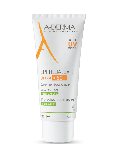 A-DERMA - Epitheliale A.H Ultra SPF50+ Προστατευτική Επανορθωτική Κρέμα Κατά των Σημαδιών, 100ml