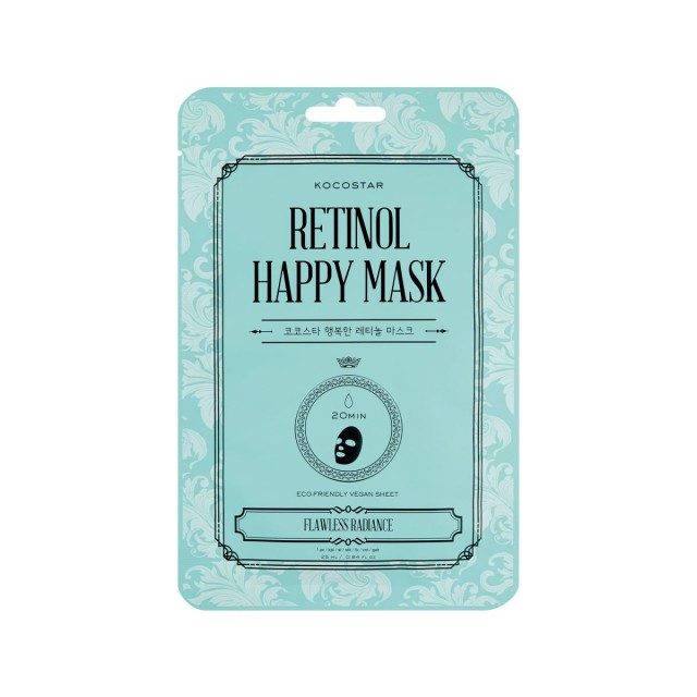 KOCOSTAR - Retinol Happy Mask - Μάσκα Προσώπου με Ρετινόλη για Λεία & Λαμπερή Επιδερμίδα 1τμχ