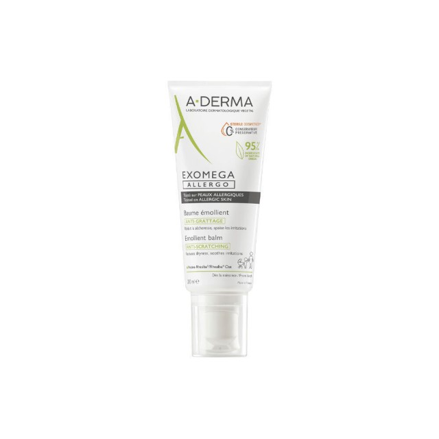 A-DERMA -  Exomega Allergo Emollient Balm Αποστειρωμένο Μαλακτικό Bάλσαμο 40ml