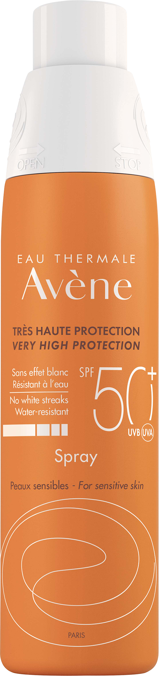 AVENE - Eau Thermale Spray SPF50+ Αντιηλιακό Προσώπου & Σώματος σε Μορφή Σπρέι για το Ευαίσθητο Δέρμα 200ml