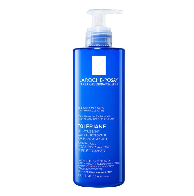 LA ROCHE POSAY - Toleriane Double Cleanser, Αφρώδες Gel Καθαρισμού Προσώπου Για Ευαίσθητο Δέρμα 400ml