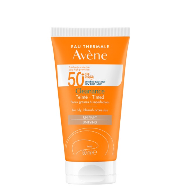 AVENE - Cleanance Αντηλιακή Προσώπου SPF50+ με Χρώμα για Λιπαρό Δέρμα με Ατέλειες 50ml