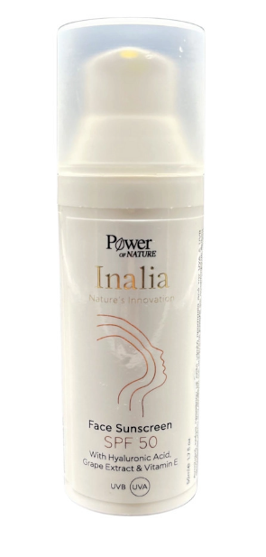 POWER HEALTH - Inalia Face Sunscreen Hyaluronic Acid Grape Extract & Vitamin E SPF50 150ml