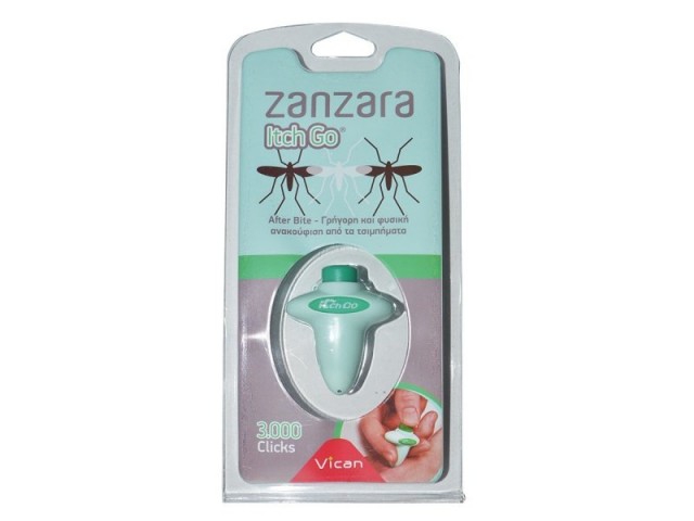 ZANZARA - Itch Go Γρήγορη και Φυσική Λύση για Τα Τσιμπήματα 1 τεμάχιο με 3000 Clicks