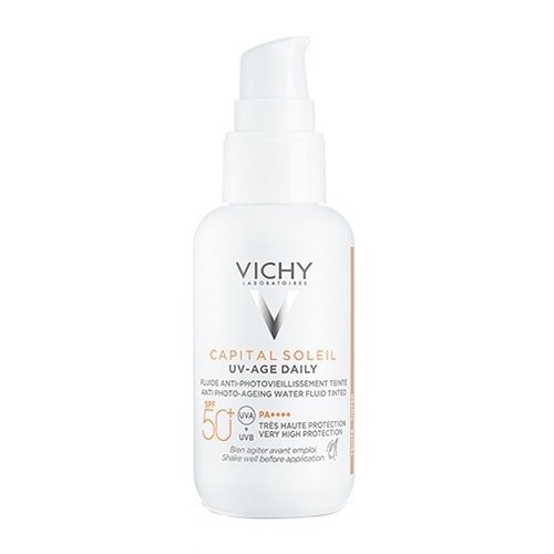 VICHY - Capital Soleil UV-Age Daily SPF50+ Λεπτόρρευστο Αντηλιακό με Χρώμα κατά της Φωτογήρανσης 40ml