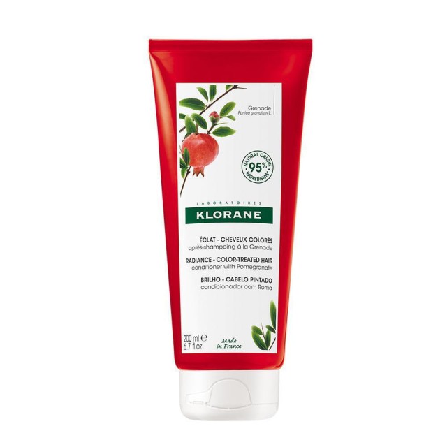 KLORANE - Color Enhancing Conditioner Μαλακτική Κρέμα για Βαμμένα Μαλλιά με Εκχύλισμα Ροδιού 200ml
