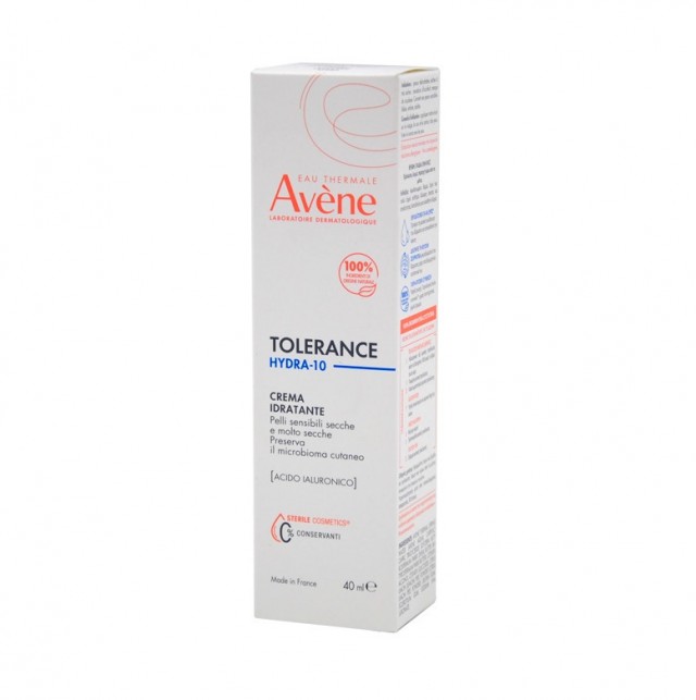 AVENE - Tolerance Hydra-10 Hydrating Cream Ενυδατική Κρέμα Προσώπου για Ξηρό εώς Πολύ Ξηρό Δέρμα 40ml