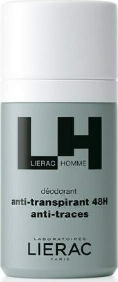 LIERAC - Homme Deodorant Roll-On 48H Ανδρικό Αποσμητικό Κατά Του Ιδρώτα - Δεν Αφήνει Ίχνη 50ml.