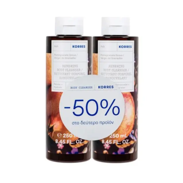 KORRES - Promo Renewing Body Cleanser Pomegranate Ρόδι Αφρόλουτρο 2x250 ml